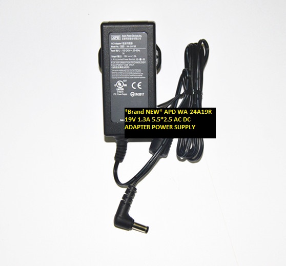*Brand NEW* 5.5*2.5 APD WA-24A19R 19V 1.3A AC DC ADAPTER POWER SUPPLY